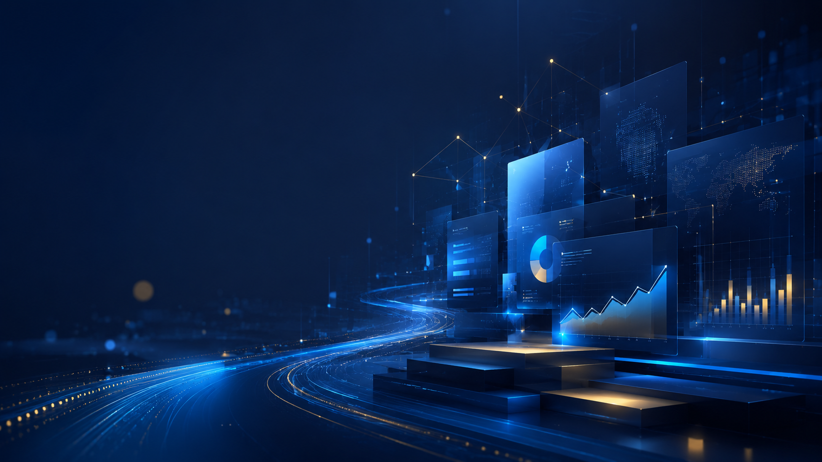 Abstract digital presence and business growth