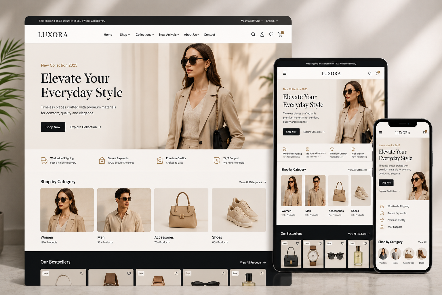 E-commerce experience showcase